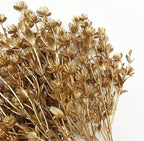PASYOU Fake Plants Decoration for Christmas, Artificial Flowers Golden Plastic Leaves Grass Faux Outdoor Indoor Home Garden Party Room Bedroom Office Wedding Table Centerpiece DIY Decor, Gold 2 Pack