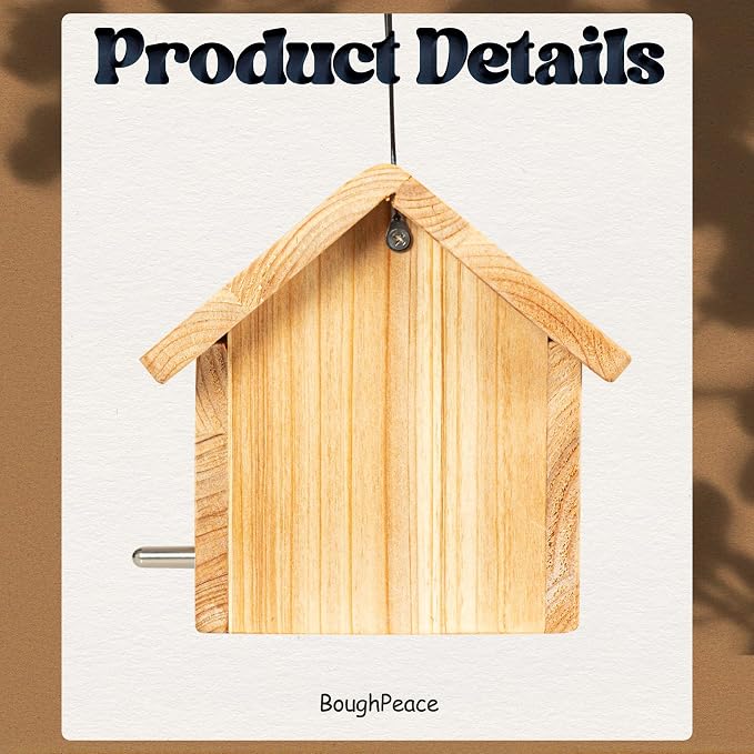 Wooden Bird Houses for Outside Birdhouses Nest Bluebird House for Cardinals Finch Wren Swallow for Garden Viewing 7