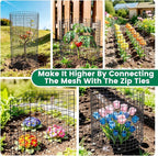 6 Pack Plant Protector from Animals, 14x13.5 Inch Wire Plant Protectors Metal Mesh Plant Cage to Keep Animals Out, Garden Plant Protection Covers for Rabbits Chicken Duck Bunny Barricades
