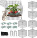 6 Set Upgraded Strawberry Protection Supports with Wire Plant Protectors from Animal Sturdy Metal Wire Plant Cages Mesh Plant Cover Strawberry Growing Racks Planting Stand for Garden,12 Inch Square