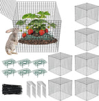 6 Set Upgraded Strawberry Protection Supports with Wire Plant Protectors from Animal Sturdy Metal Wire Plant Cages Mesh Plant Cover Strawberry Growing Racks Planting Stand for Garden,12 Inch Square
