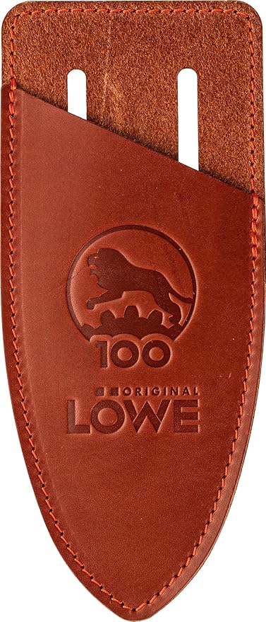 Original LÖWE 5, 100-Year Anniversary Edition - Professional Anvil Pruning Shears 5.100 Made of Metal with Stainless, Non-Stick Coated Steel Blade and Handcrafted Leather Holster