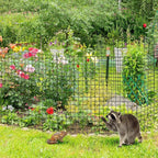 15 Pack Round Plant Protector from Animals, 12'' x 12'' Metal Plant Cages，45Pcs Metal Mesh to Keep Animals Out, Garden Protection Bunny Barricades, Wire Plant Protectors for Rabbits Chicken Duck