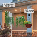 NACETURE Ceiling Hooks Heavy Duty 2 Pack - Plant Hooks for Ceiling Hanging Hook for Hanging Basket Hook, Light, Bird Feeders, Wind Chimes Décor Indoor & Outdoor (Black, 2.5 Inch 4 Pack)