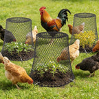 Cyrico 12 Pcs Plant Protectors from Animals, Chicken Wire Cloche Kit with Stakes and Labels, Metal Mesh Garden Cloches Keeps Out Rabbits, Squirrels and Birds for Seedlings Vegetables Flowers Outdoor