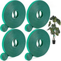 4 Roll Plant Tape Garden Ties, 131 Ft Green Plant Ties for Climbing Plants, 1/2" Adjustable Twist Ties for Plants Support, Reusable Nylon Gardening Tape for Growing, Home, Office