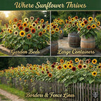 Sunflower Seeds for Planting (17 Varieties, Crazy Mixture), 549+ USA Premium Non-GMO Sunflower Seeds for Planting Indoor & Outdoor, Attracts Butterflies & Bees, Pack for 2026