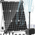 POPOSOAP Solar Fountain Pump, 45W Solar Pond Pump Kit with 340GPH Flow Rate Adjustable, PVC Tubing Solar Powered Water Pump for Outdoor Fountains, Garden, Ponds, Pools, Fish Tank, Backyard P145H