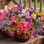 Artificial Flowers for Outdoor Fake Plants for Spring Decoration,Faux Eucalyptus Flowers for Planter UV Resistant Lifelike for Home Porch Garden (6 Color)