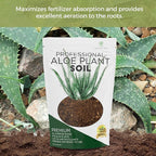 Professional Aloe Plant Soil Mix Large 2.2 Quarts Ready to Use, Premium Potting Soil for Aloe Vera Cactus Succulent Plants, Fast Draining Blend Pinebark Peat Course Sand Indoor Made in USA