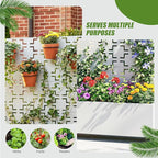 Casaphoria Metal Raised Garden Bed with Trellis and Wheels, 47"x47"x16" Planter Box for Climbing Plants, Vegetables & Vines, Features Drainage Holes and Privacy Screen, White-Square