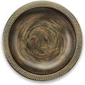 Good Directions BAS18, 18" Hand-Hammered Pure Copper Beaded Birdbath with Aged Brass Finish, Basin Only