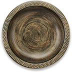 Good Directions BAS18, 18" Hand-Hammered Pure Copper Beaded Birdbath with Aged Brass Finish, Basin Only