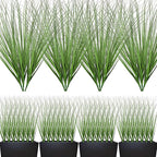 FOIMAS 12pcs Artificial Grass Plants,19.68" Faux Shrubs Wheat Grass Greenery Stems Fake Plants for Indoor Outdoor Home Decoration