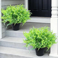 Set of 2 Large Potted Plants Artificial Ferns for Outdoor - Already Assembly Faux Ferns in Pots UV Resistant Realistic Fake Greenery Potted for Outdoor Home Office Patios Porches Yards Decor