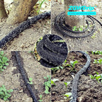 150FT 1/2" Water-Saving Soaker Hose with Solid Brass Connectors, Drip Irrigation Kit for Lawn & Landscaping with Metal Ground Stake & Accessory Kit