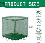 EBaokuup 4 Pcs Aquatic Pond Planting Bags-7" Reusable Mesh Water Garden Pond Plant Pot-Breathable Green Square Lily Plant Pots for Pond Bog Plant Garden Terrestrial Plant