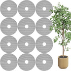 12 Pcs 11.8 Inch Plant Pot Grids, Cuttable Plant Pot Soil Covers Protectors, Used to Prevent Animals or Babies from Digging up the Soil in flowerpots, Suitable for Indoor and Outdoor Plants
