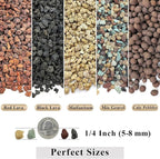 FANTIAN 5 lbs Red Lava Rocks for Plants,1/4 Inch Crush Volcanic Rock Gravel Potting Mix for Succulent Cactus Bonsai Aquarium Fire Pits and Garden Landscaping