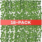 18 Pack 126 Feet Vines,Ivy,Ivy Garland,Fake Ivy,Fake Leaves,Ivy Vines,Artificial Vines,Green Vines,Leaves Room Decor,Vines for Bedroom,Wall Decor,Wedding Party