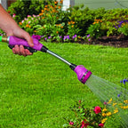 65103-AMZ Sprout 8-Pattern 15" Watering Wand and QuickConnect Product Adapter Amazon Bundle, Raspberry Red