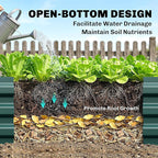 Outsunny Galvanized Raised Garden Bed, 8' x 3' x 1' Metal Planter Box, for Growing Vegetables, Flowers, Herbs, Succulents, Green