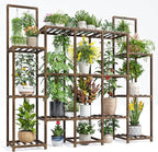 EnHomee Plant Stand Indoor Tall Plant Stand Outdoor Large Wood Plants Shelf with 16-20 Pots for Patio, Living Room, Garden, Balcony, 56.1" Wx47 Hx11.78 D