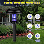 Qualirey 4 Pcs Solar Bug Zapper Waterproof Mosquito Killer Solar Light Power Repellent Lamp for Moth, Gnat, Fly, Small Flying Insect Indoor Outdoor Garden Patio, Purple & White (Plastic, Black)