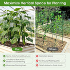Cucumber Trellis for Raised Bed,U-Shape Garden Trellis for Climbing Plants Outdoor, Metal Arch Vegetables Trellis, Plant Support for Vine (Green, 31.5" Lx21.6 Wx47.2 H-Small)