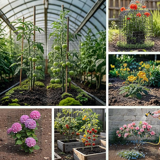 9 PCS Plant Protectors from Animals,12x12 Inch Heavy Duty Plant Protection Wire, Plant Cages to Keep Animals Out, Garden Wire Mesh Protection from Rabbit Chicken Squirrel Tree, Vegetables, Flowers