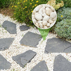 Mr. Fireglass 5lb White River Rocks, 3/8 inch Natural Decorative Polished Pebbles Aquarium Gravel Stones for Landscaping, Indoor Plants, Vase, Succulent, Fish Tank