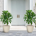 2 Pack Artificial Dracaena Tree-4FT Fake Plants with White Planter-Artificial Plants Indoor Floor Plant in Pot-Tropical Fake Yucca Potted Tree for Home Office Living Room Decor