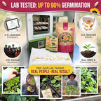 Organo Republic 40 Vegetable Seeds Variety Pack - 26000 Non GMO Heirloom Seeds for Planting Vegetables & Fruits in Bulk Individual Seed Packets, Home Garden Seeds for Hydroponic, Indoor & Outdoors