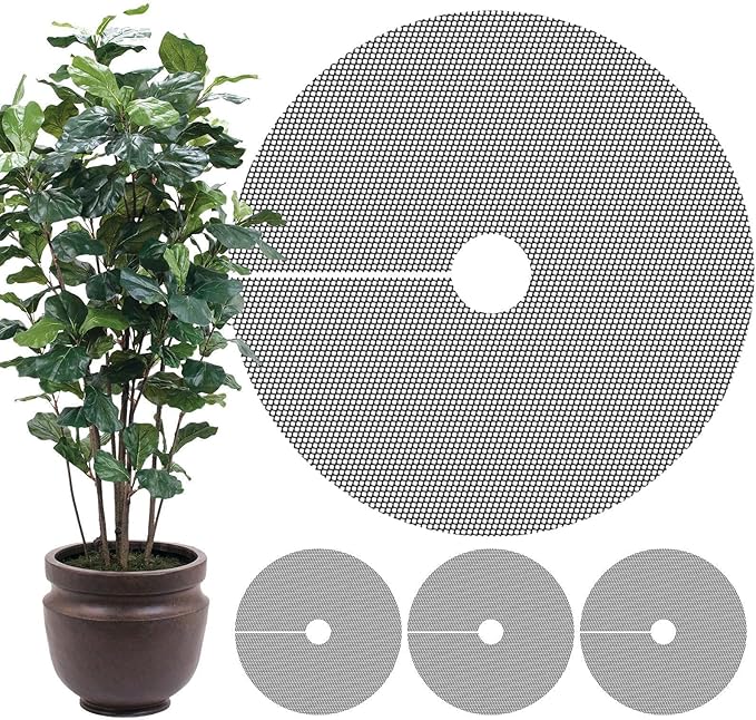 Flower Pot Covers - Cuttable Mesh Barrier Guards | Plant Protectors from Animals - for Garden Outdoor Indoor Dogs Potted Bonsai