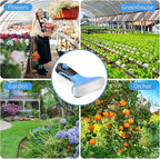 Dreyoo Fan Spray Nozzle for Garden Hose, Heavy Duty Garden Hose Head Spray for Watering Wand with Flow Control and Ergonomic Insulated Grip, Blue (1 Pack)
