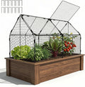 Decoroca 4x2ft Chicken Wire Plant Protectors - Crop Cage with Flip-Top&10 Ground Stakes, Outdoor Plant Protection Cage Keep Animals Out of Your Vegetable Garden - Suitable for 4x2ft Raised Garden Bed
