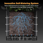 Patigrow Self-Watering Grow Bags, 5-Pack 7 Gallon 420G Thick Nonwoven Fabric Pots with Reinforced Handles and Multi-Purpose Rings, for Low Stress Plant Training Fruits, Vegetables,and Flowers