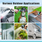 AUTOMAN Recoil Garden Water Hose 15 ft, EVA Curly Water Hose with Brass Connectors,Garden Hose Coil,Includes 7-Pattern Function Sprayer,Retractable,Corrosion Resistant Garden Coil Hose.