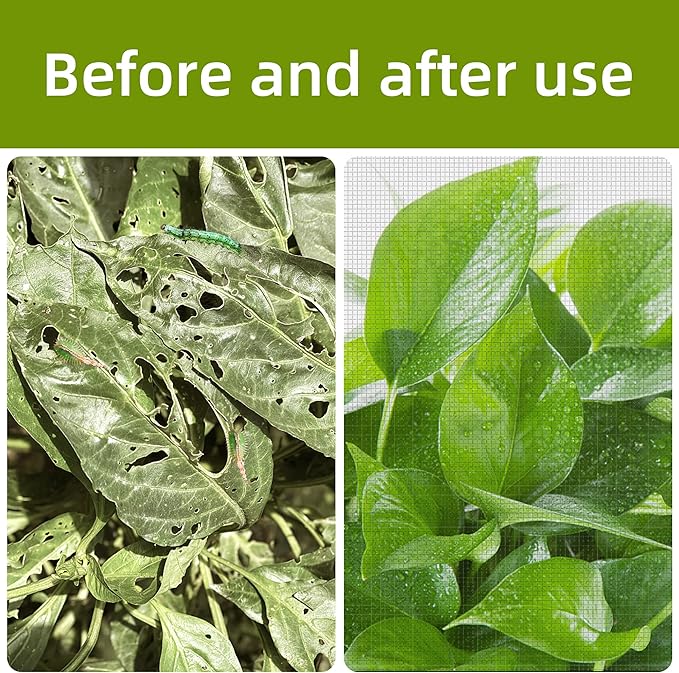Alpurple 2 PCS Insect Bird Barrier Netting Mesh with Drawstring- 4.6 x 3 Ft Garden Bug Netting Plant Cover- Fruit Tree Net for Protect Plant Fruits Citrus Flower from Insect Bird Eating