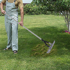 YEELOR Thatch Rake for Lawn, Easily Removes Dead Grass & Thatch, 58.5-Inch Long Handle for Less Bending, Heavy Duty Steel for Yard & Garden