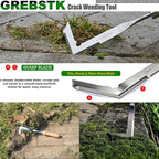 GREBSTK Crack Weeder Crevice Weeding Tool Stainless Steel Manual Weeder Gardening Tool