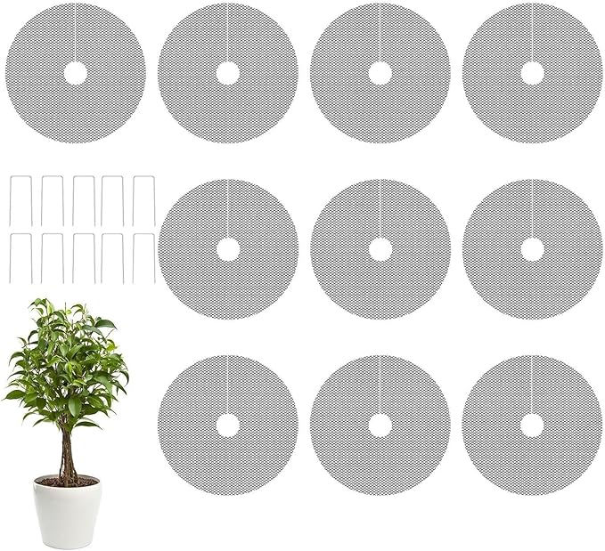Cat Plant Protector | Cuttable Planter Guard | with 10 Stakes Cuttable Pot Soil Cover,for Indoor Gardening Moss Kitten Dog Gidding Squirrel Animal