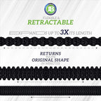 J&B XpandaHose 75ft Expandable Garden Hose - Heavy Duty Superior Strength 3750D - 4 -Layer Latex Core - Extra Strong Brass Connectors and Storage Bag (Black 75)