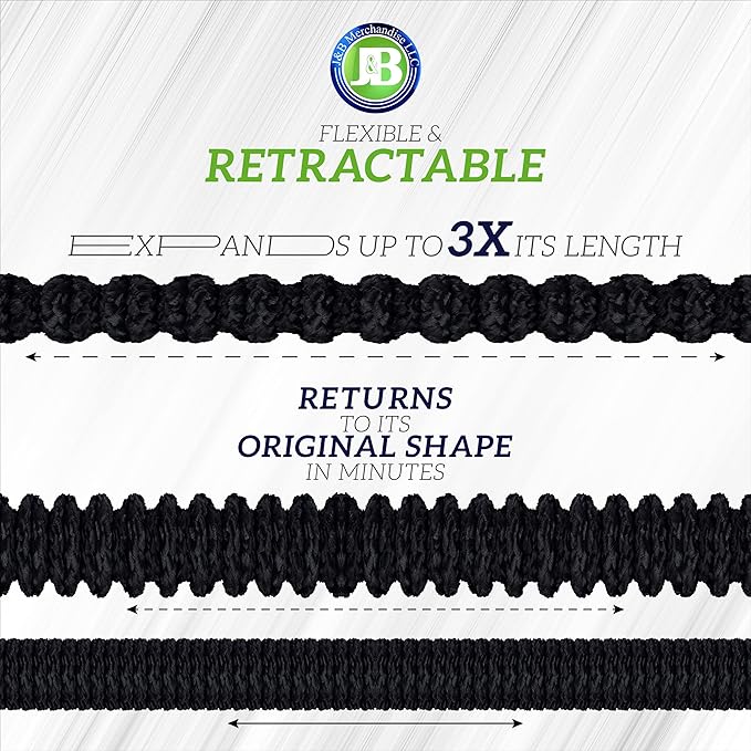 J&B XpandaHose 75ft Expandable Garden Hose - Heavy Duty Superior Strength 3750D - 4 -Layer Latex Core - Extra Strong Brass Connectors and Storage Bag (Black 75)