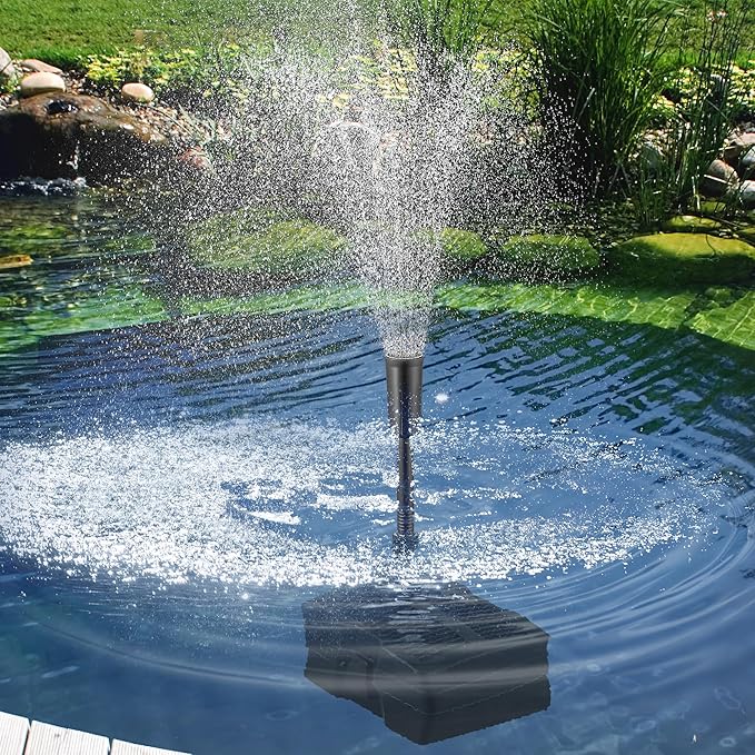 VIVOHOME 660 GPH Submersible Pond Filter Pump Fountain Kits with Sterilizer Suitable for Ponds of 1180 Gallons, Water Pump Built In
