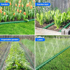 Jin&Bao Sprinkler Hose with Holes 25FT 2Pack, Heavy Duty Watering Garden Hose, High-Efficiency Sprinklers System for Lawn and Garden with Staples