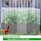 UNIFAMILY 4X2.6X1.3FT Fabric Raised Garden Bed Kit, Breathable Raised Garden Bed with Cover, Garden Beds Outdoor with Plant Protection Mesh Netting for Vegetable, Flower, Herbs and Strawberry