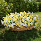 Artificial Flowers for Outdoors Fake Plants Outside Decoration, 20 Bundles Silk Petunia with Eucalyptus UV Resistant Realistic Faux Flowers for Outdoor Planters Garden Balcony Yard Porch Patio, Mix
