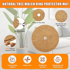 Coco Coir Mulch for Landscaping, 11.8 Inch Coconut Liners for Planters, 6 Pcs Coconut Fiber Tree Ring, Plant Covers from Animals,Dirt and Tree Protectors