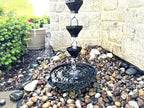 U-nitt 12" Spill Bowl Downspout Catch Basin for Rain Chain Anchoring & Stake | Rainwater Collection for Roof |Gutter Catch Basin | Good for Water Fountain & Birdbath | Patina | Handles Heavy Rain